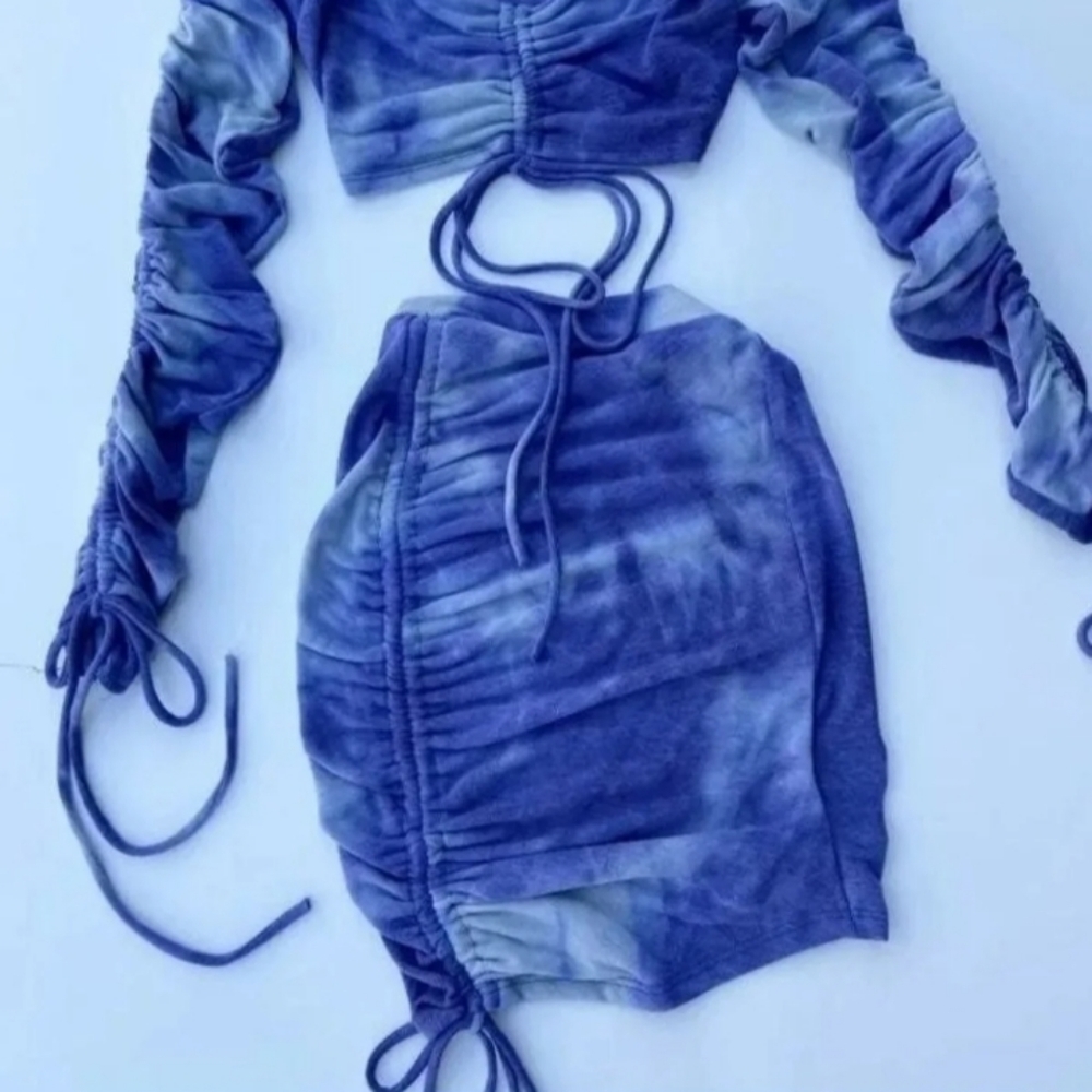 Tie dye Baddieville Bubbles skirt set - Picture 2 of 8